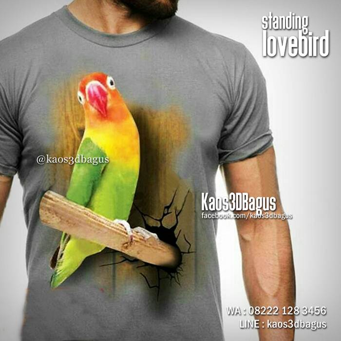 Detail Desain Kaos Lovebird Nomer 48