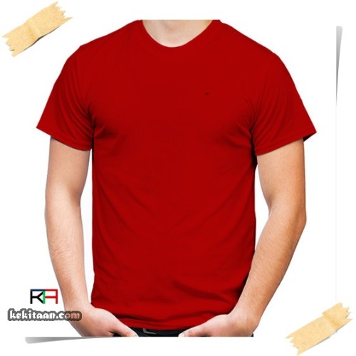 Detail Desain Kaos Merah Polos Nomer 45