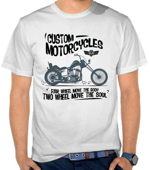 Detail Desain Kaos Motor Custom Nomer 8