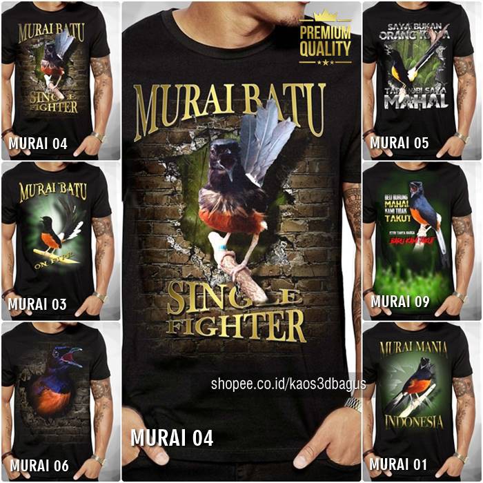 Detail Desain Kaos Murai Batu Nomer 32