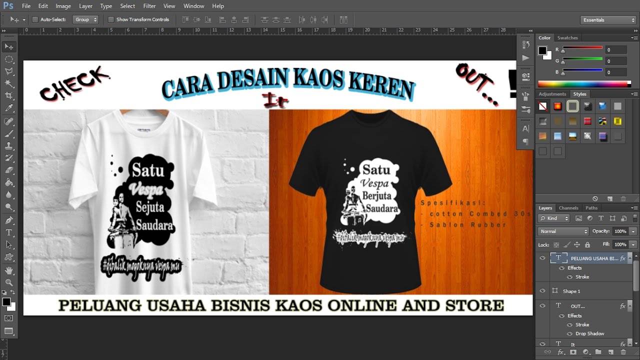 Detail Desain Kaos On Line Nomer 19