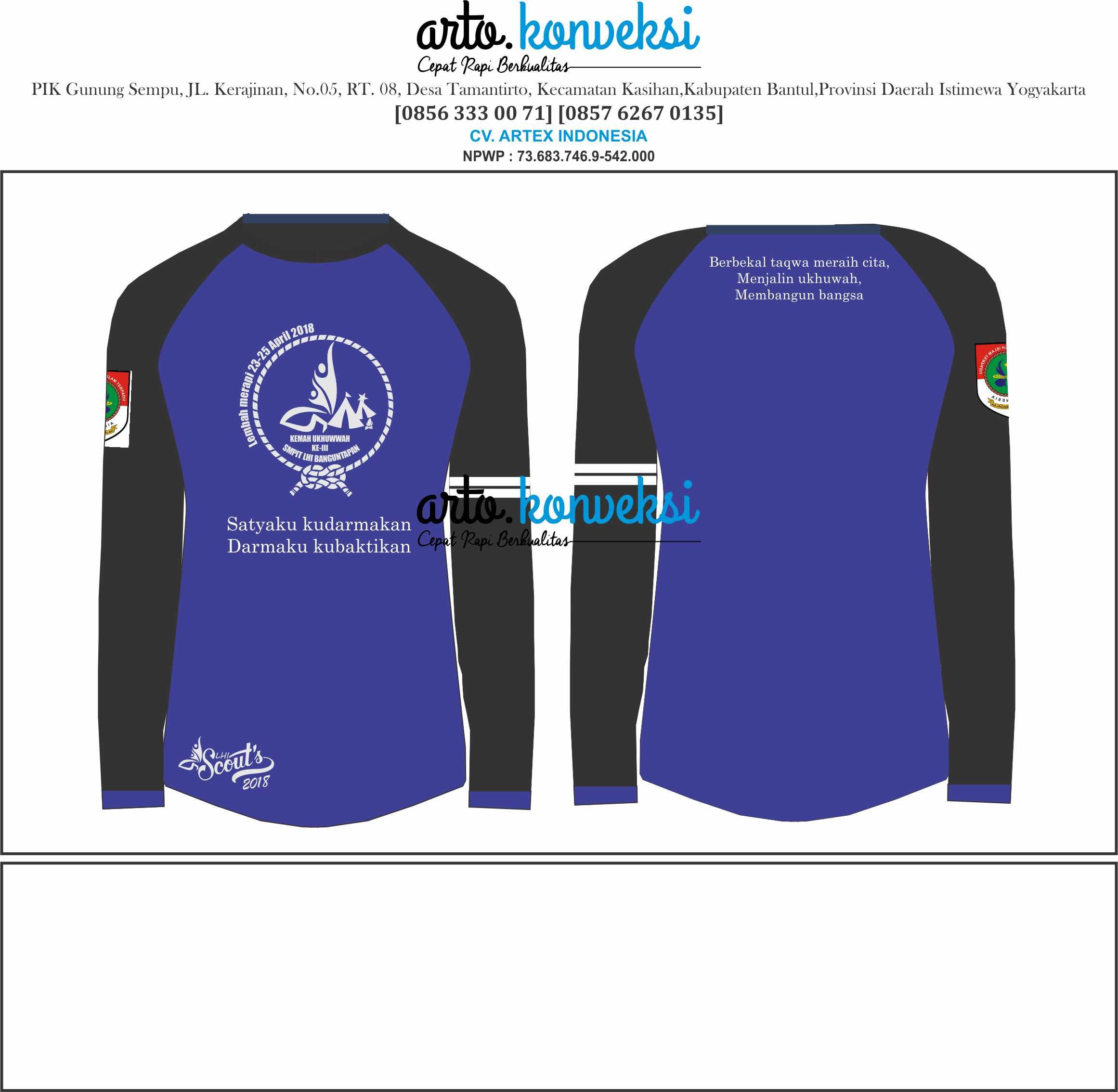 Detail Desain Kaos Panjang Nomer 12