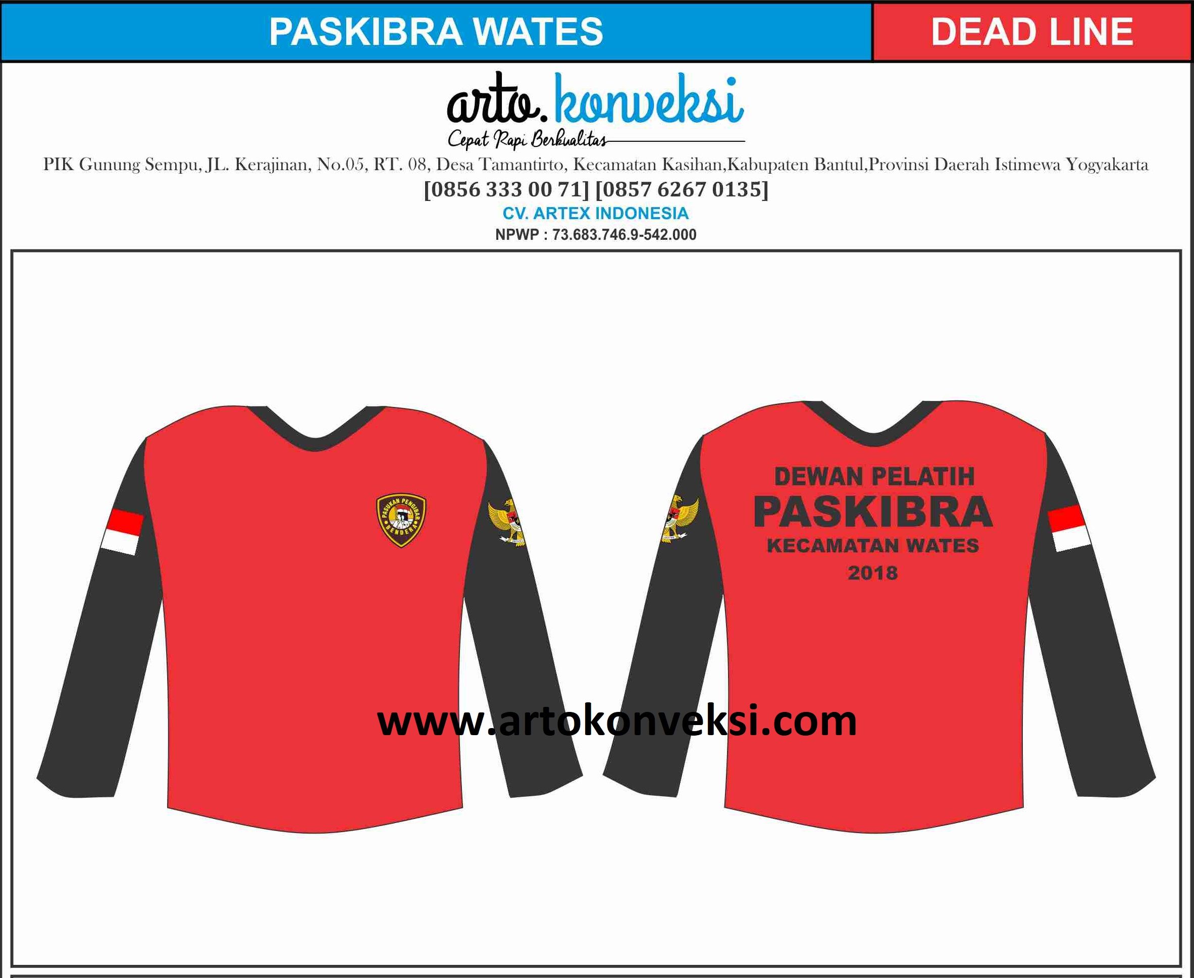 Detail Desain Kaos Panjang Nomer 26