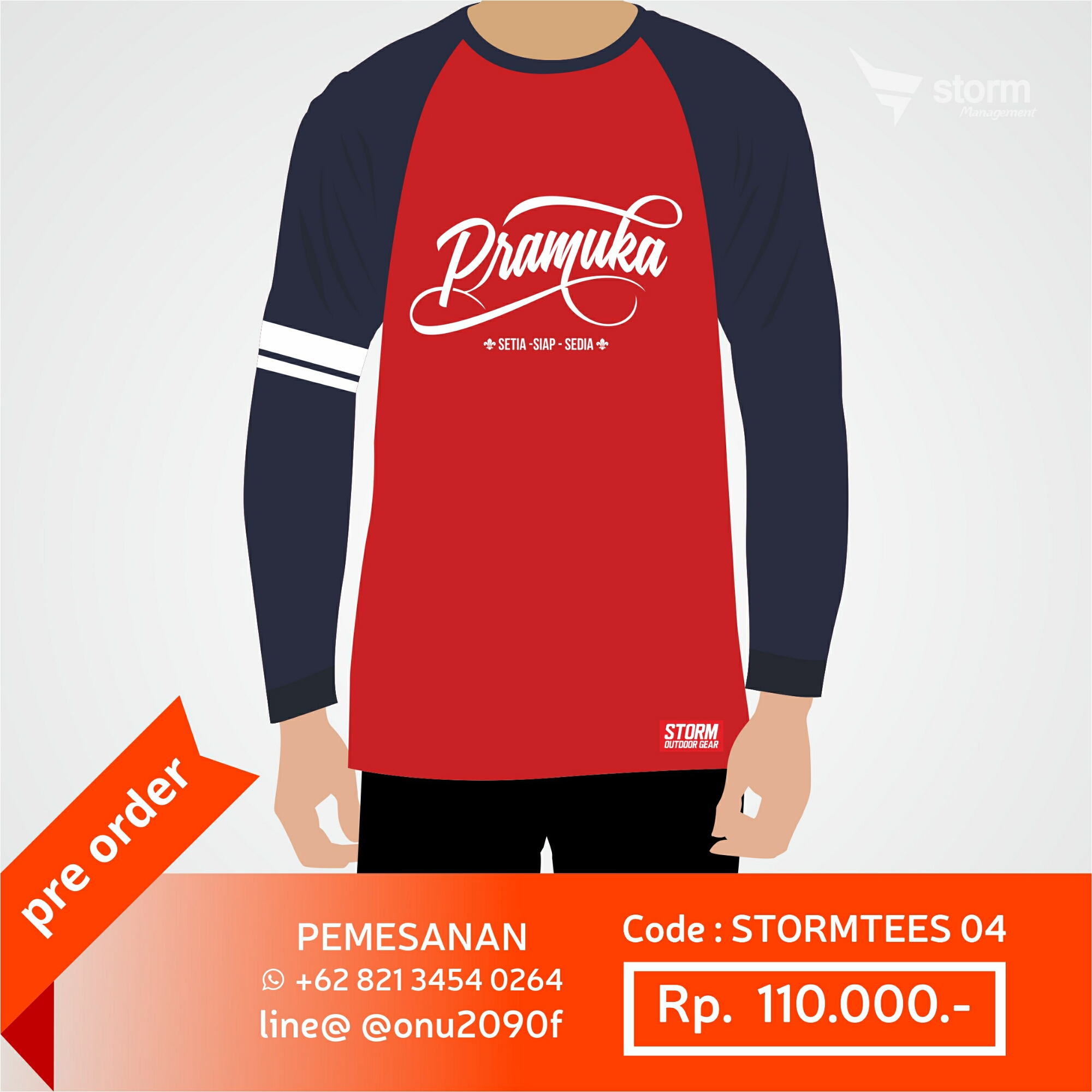 Detail Desain Kaos Panjang Nomer 30
