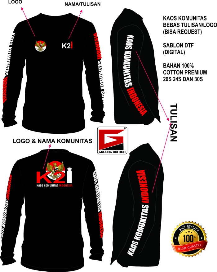 Detail Desain Kaos Panjang Nomer 36