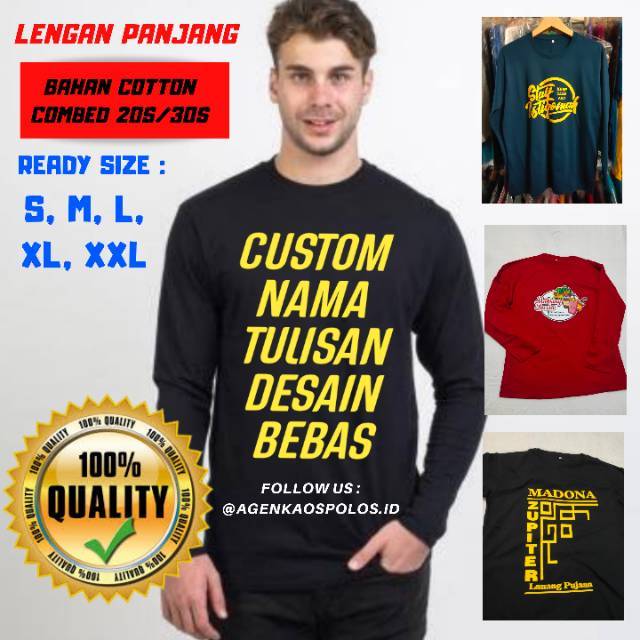 Detail Desain Kaos Panjang Nomer 48
