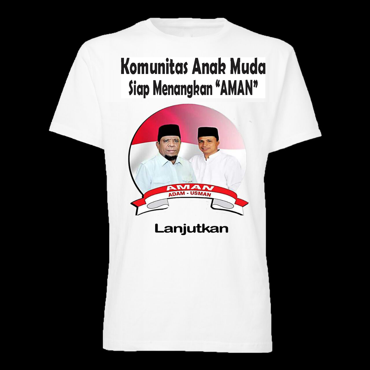 Detail Desain Kaos Partai Nomer 8