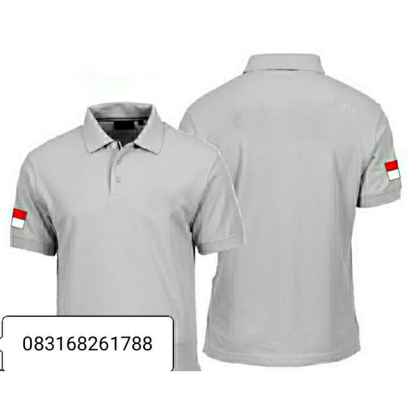 Detail Desain Kaos Polo Abu Abu Nomer 56