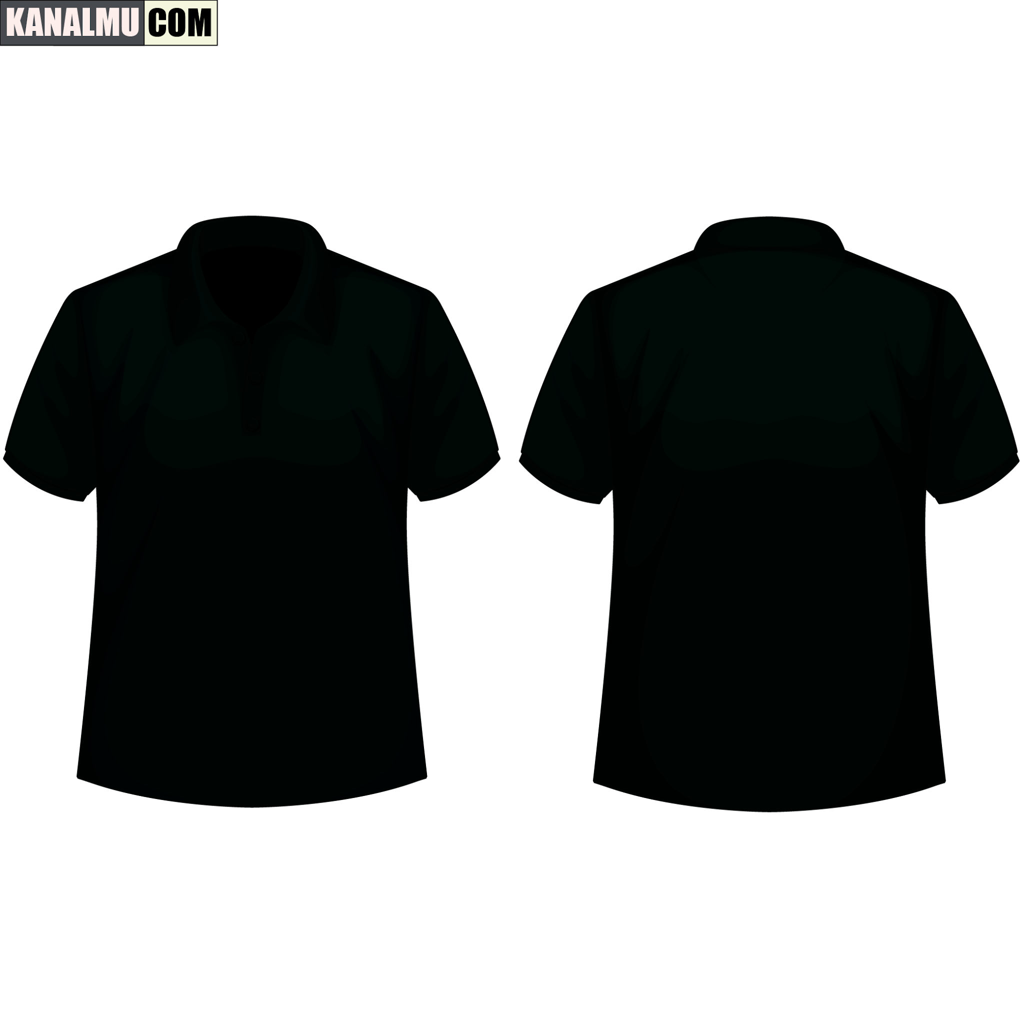 Detail Desain Kaos Polo Hitam Polos Nomer 8