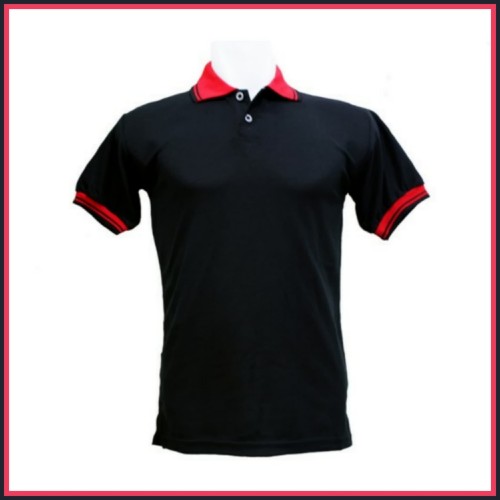 Detail Desain Kaos Polo Hitam Polos Nomer 20