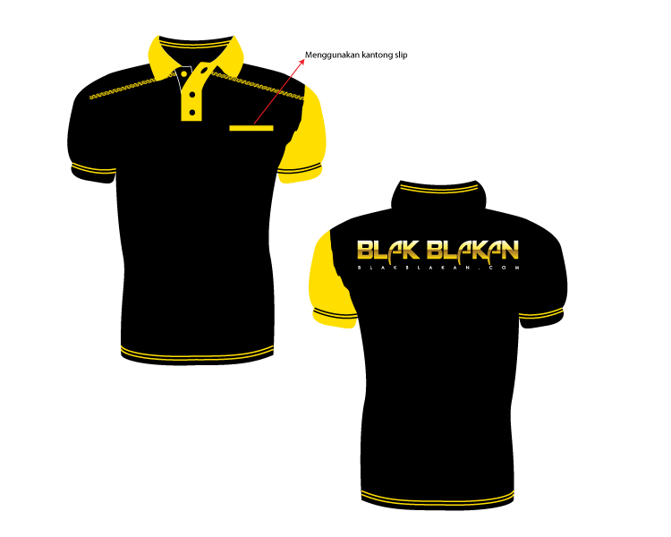 Detail Desain Kaos Polo Hitam Polos Nomer 26