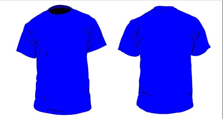 Detail Desain Kaos Polos Depan Belakang Warna Biru Dongker Nomer 35