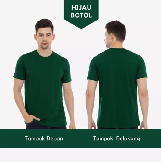 Detail Desain Kaos Polos Hijau Army Depan Belakang Nomer 10