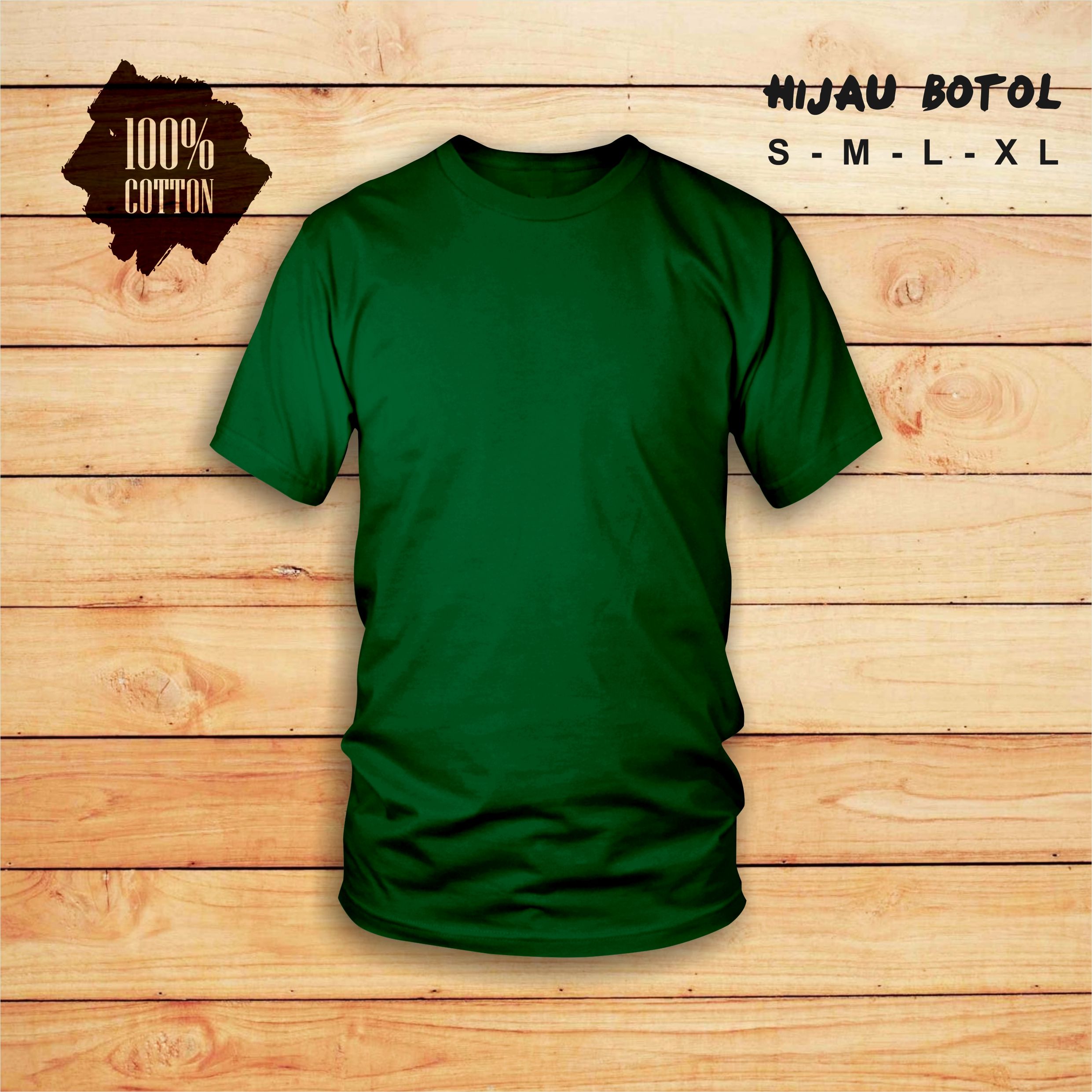 Detail Desain Kaos Polos Hijau Army Depan Belakang Nomer 7