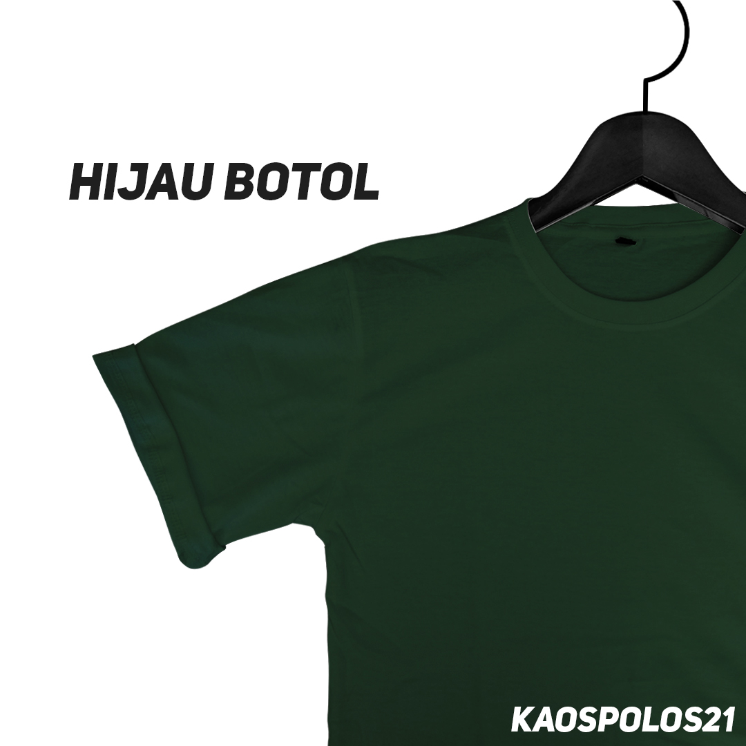 Detail Desain Kaos Polos Hijau Botol Nomer 53