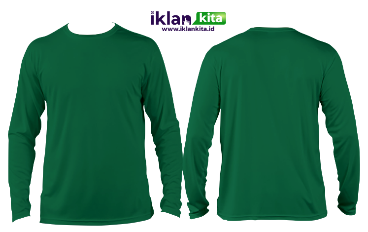 Detail Desain Kaos Polos Hijau Botol Nomer 9