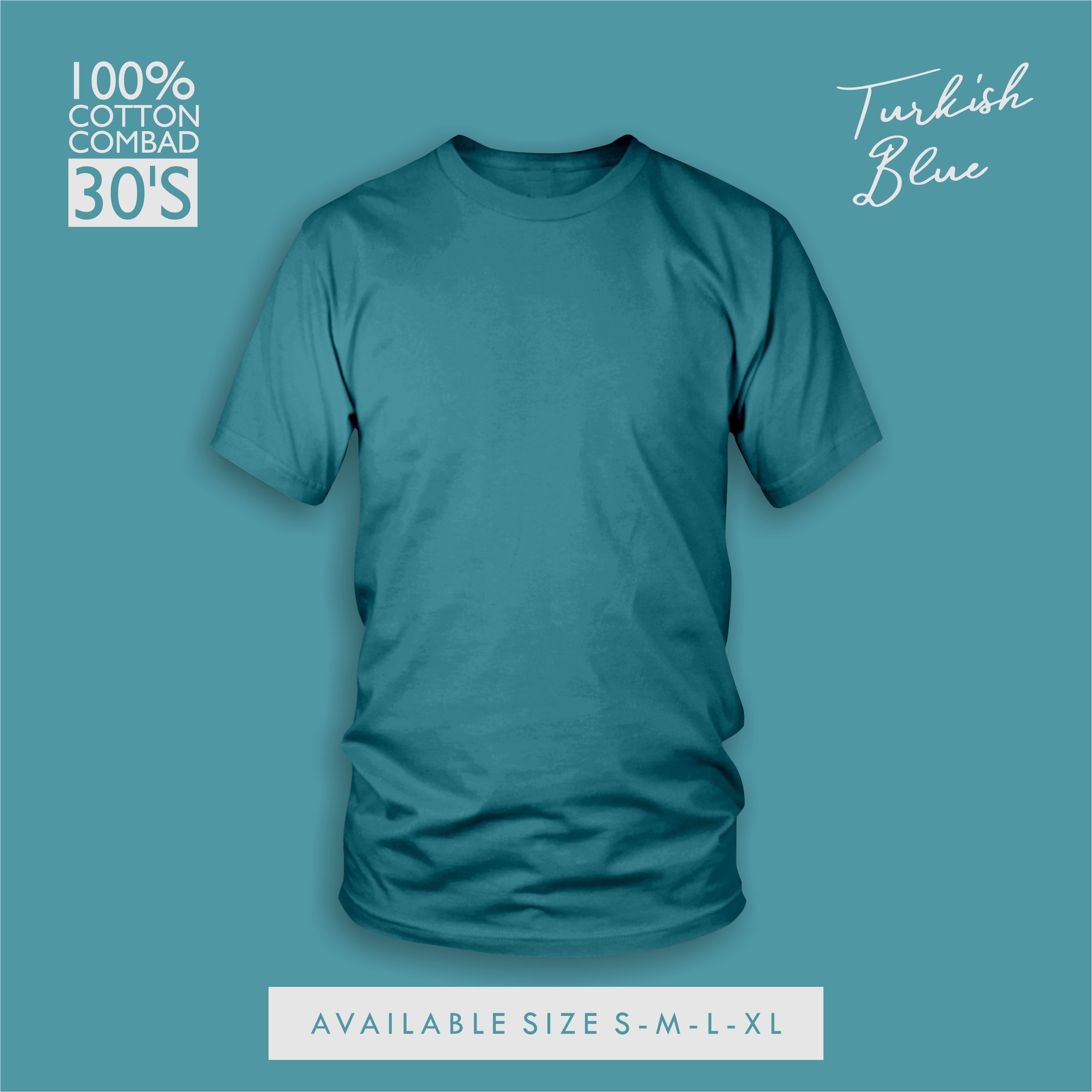 Detail Desain Kaos Polos Hijau Tosca Depan Belakang Nomer 11