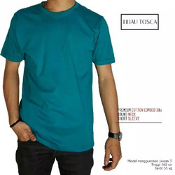 Detail Desain Kaos Polos Hijau Tosca Depan Belakang Nomer 23