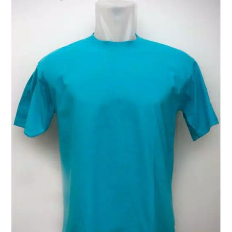 Detail Desain Kaos Polos Hijau Tosca Depan Belakang Nomer 30