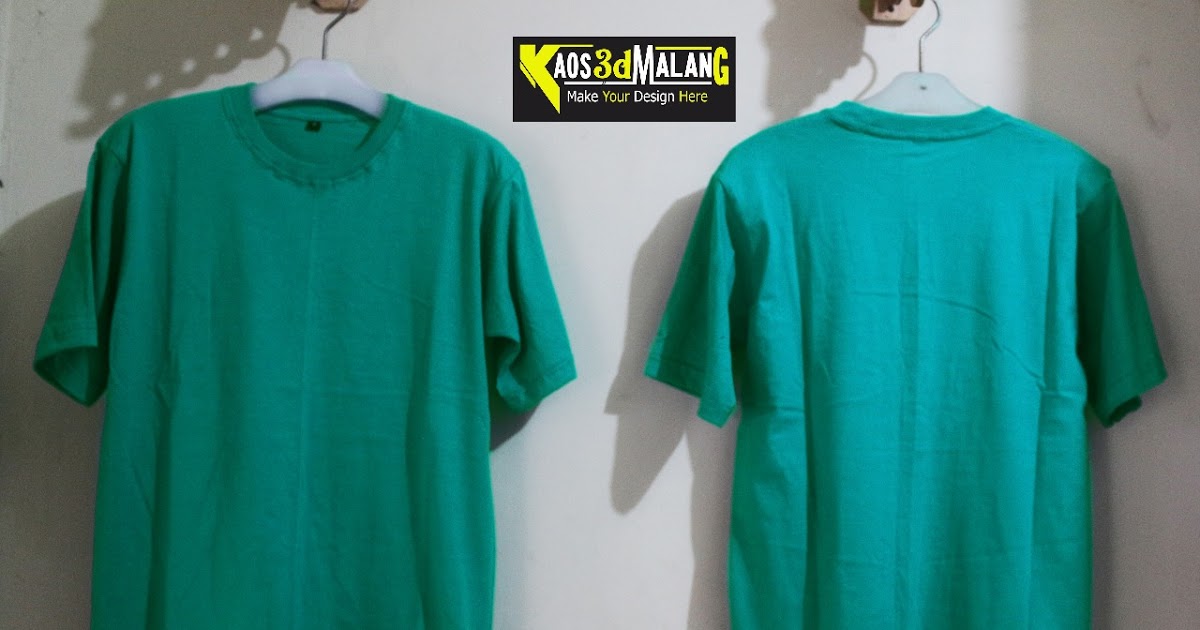 Detail Desain Kaos Polos Hijau Tosca Depan Belakang Nomer 5