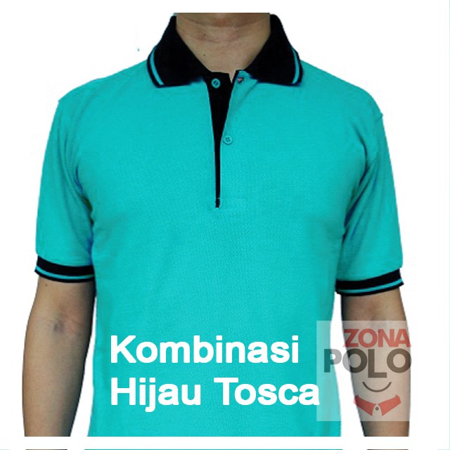 Detail Desain Kaos Polos Hijau Tosca Depan Belakang Nomer 48