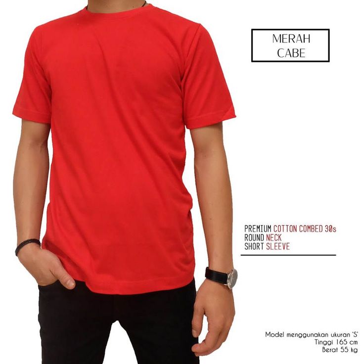 Detail Desain Kaos Polos Merah Nomer 40