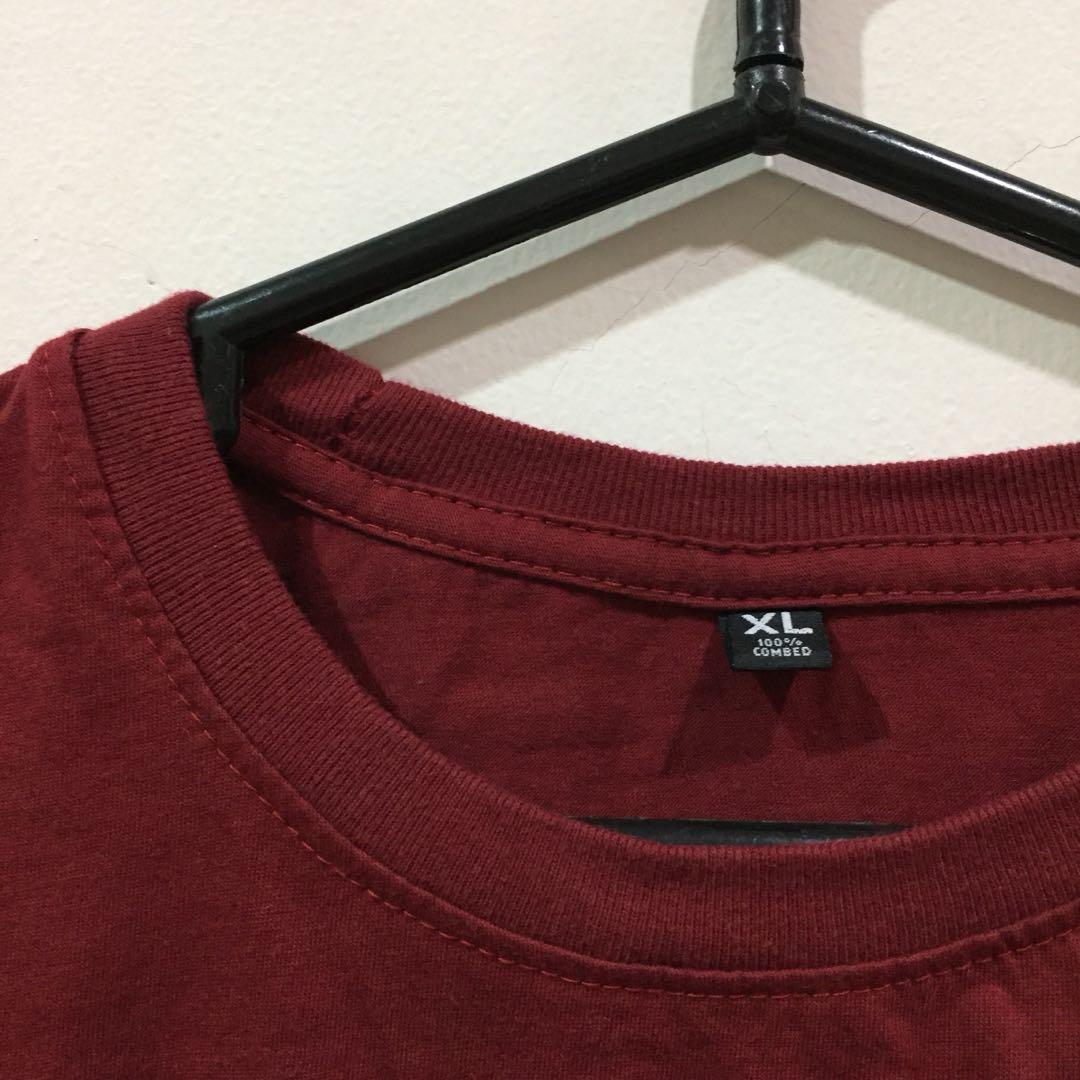 Detail Desain Kaos Polos Merah Maroon Nomer 19