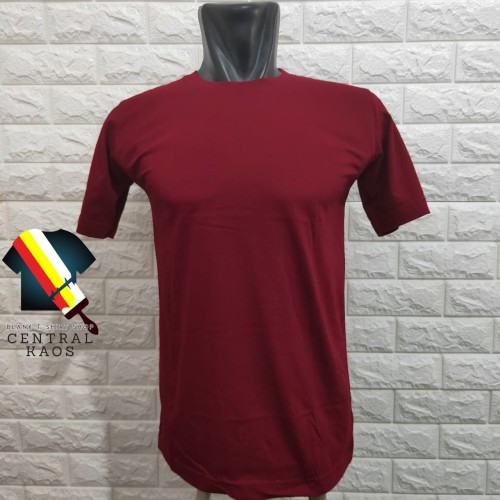 Detail Desain Kaos Polos Merah Maroon Nomer 34