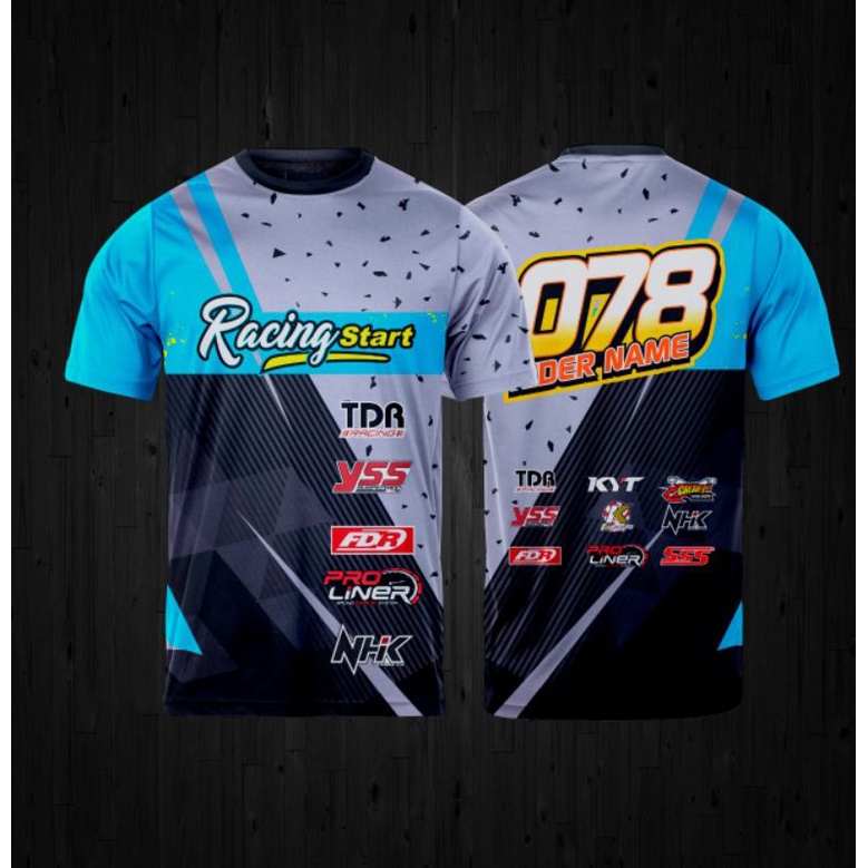 Detail Desain Kaos Racing Start Nomer 16