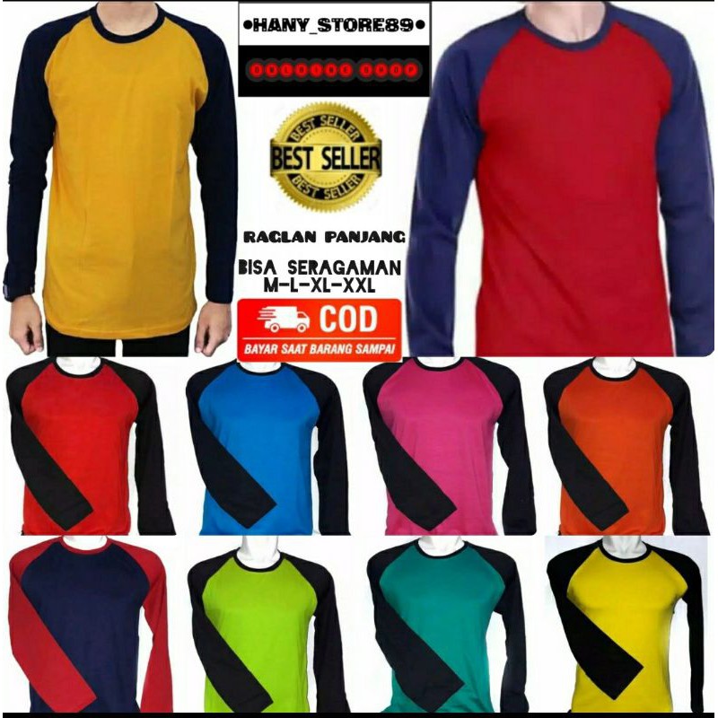 Detail Desain Kaos Raglan Lengan Panjang Polos Depan Belakang Nomer 41