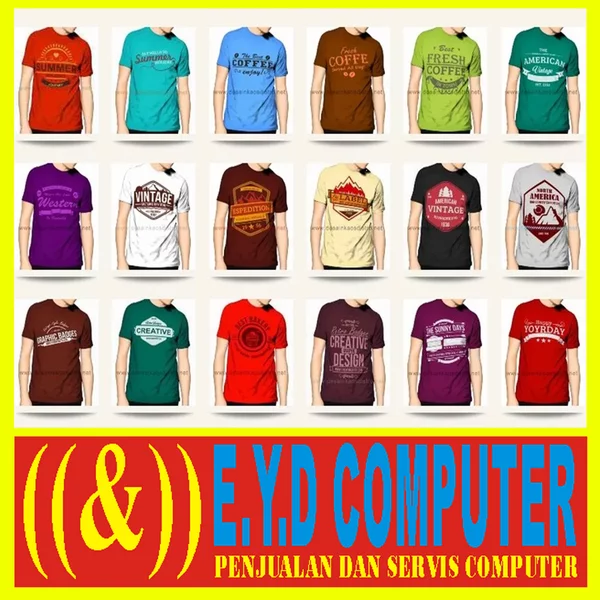 Detail Desain Kaos Retro Nomer 28
