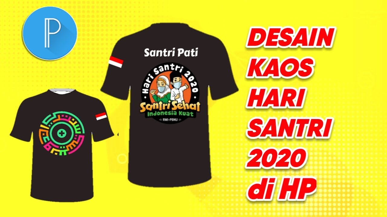 Detail Desain Kaos Santri Keren Nomer 33