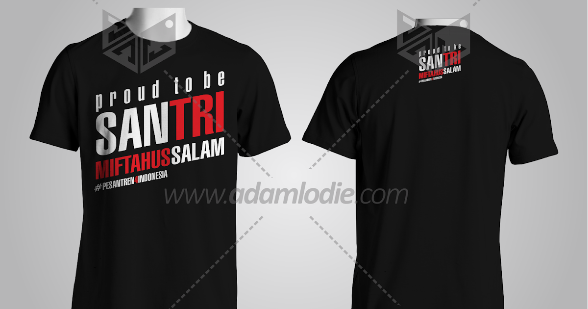 Detail Desain Kaos Santri Keren Nomer 49