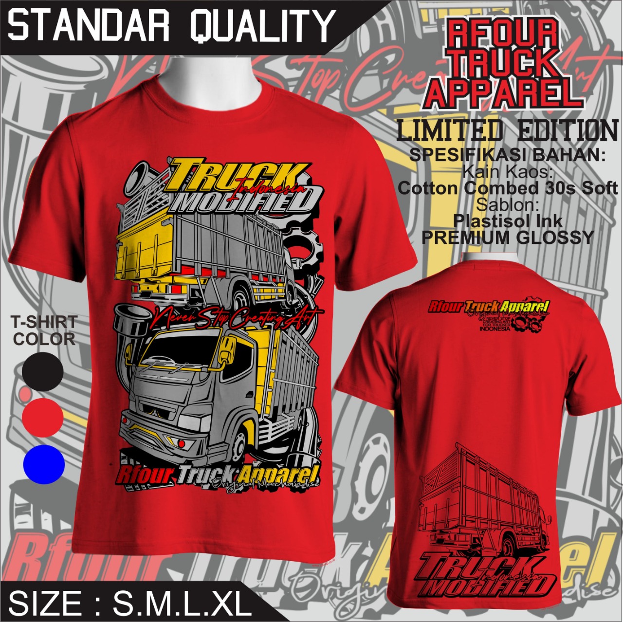 Detail Desain Kaos Truk Canter Nomer 32