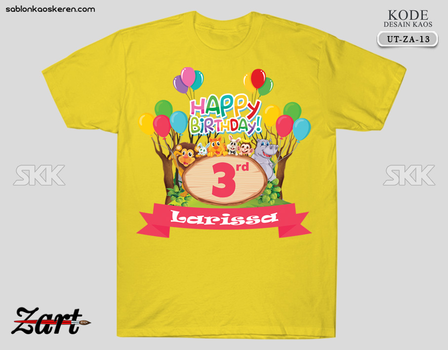 Detail Desain Kaos Ulang Tahun Anak Nomer 14