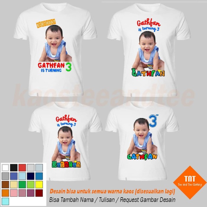 Detail Desain Kaos Ulang Tahun Anak Nomer 3