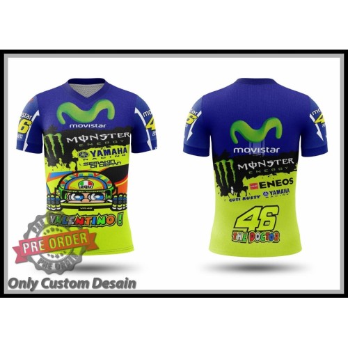 Detail Desain Kaos Valentino Rossi Nomer 41