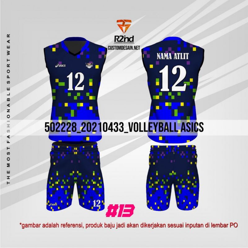 Detail Desain Kaos Voli Singlet Nomer 56