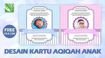 Detail Desain Kartu Aqiqah Cdr Nomer 18