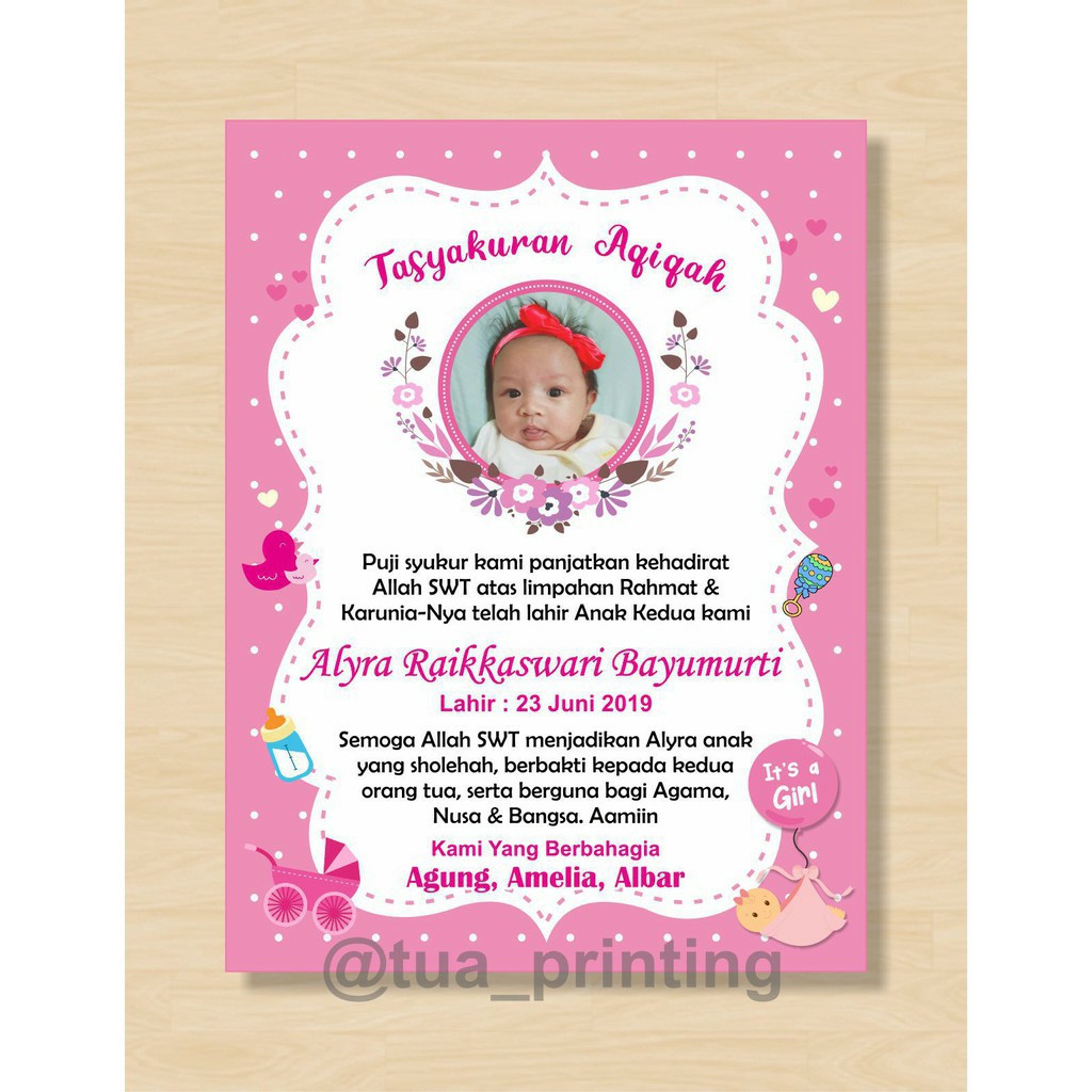 Detail Desain Kartu Aqiqah Cdr Nomer 38