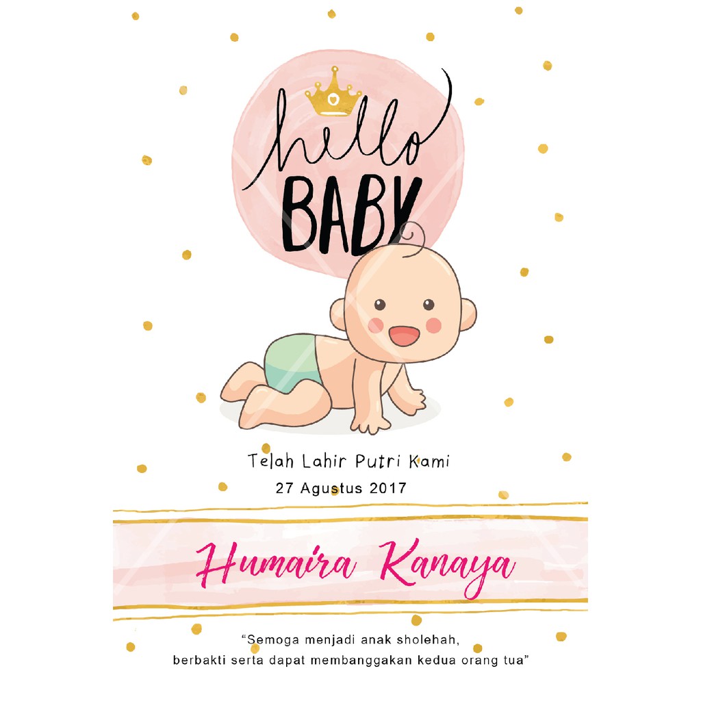 Detail Desain Kartu Kelahiran Bayi Nomer 4