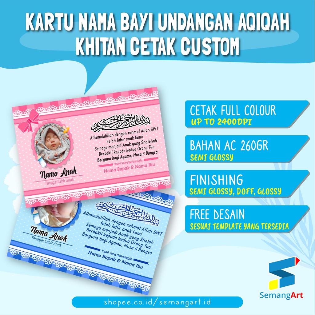 Detail Desain Kartu Nama Aqiqah Nomer 32