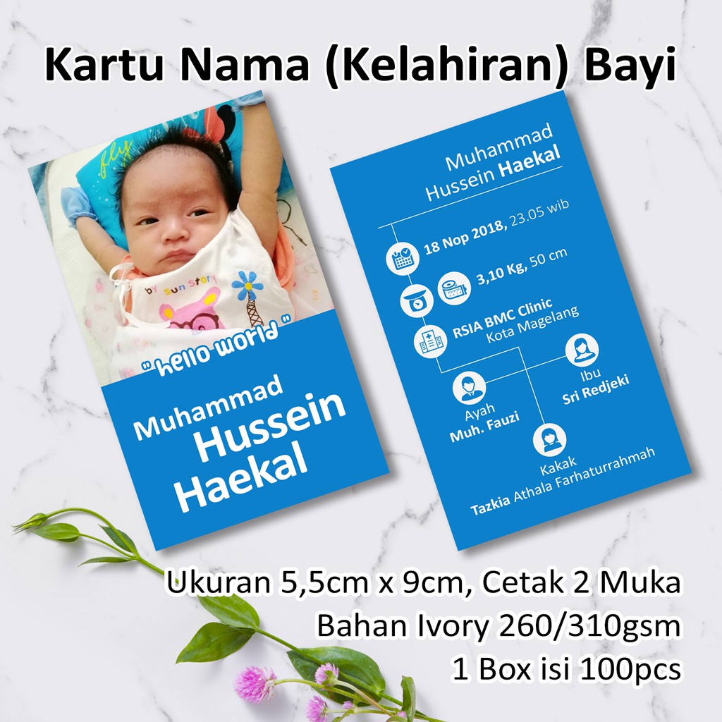 Detail Desain Kartu Nama Bayi Nomer 17