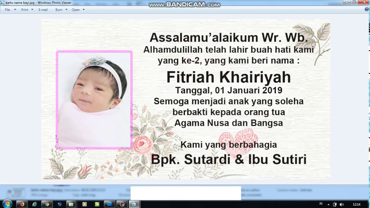 Detail Desain Kartu Nama Bayi Nomer 44