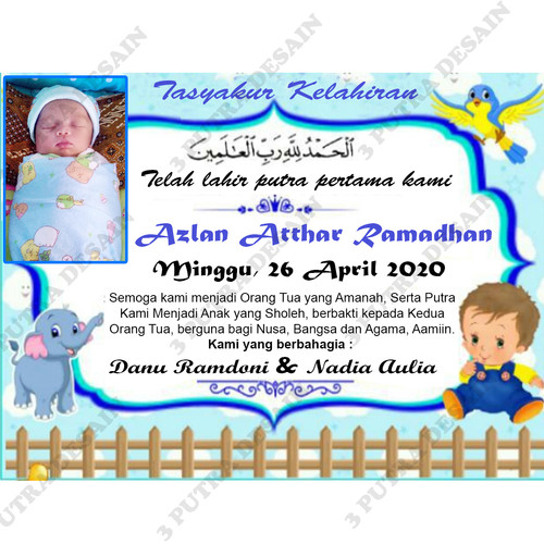 Detail Desain Kartu Nama Bayi Baru Lahir Nomer 56