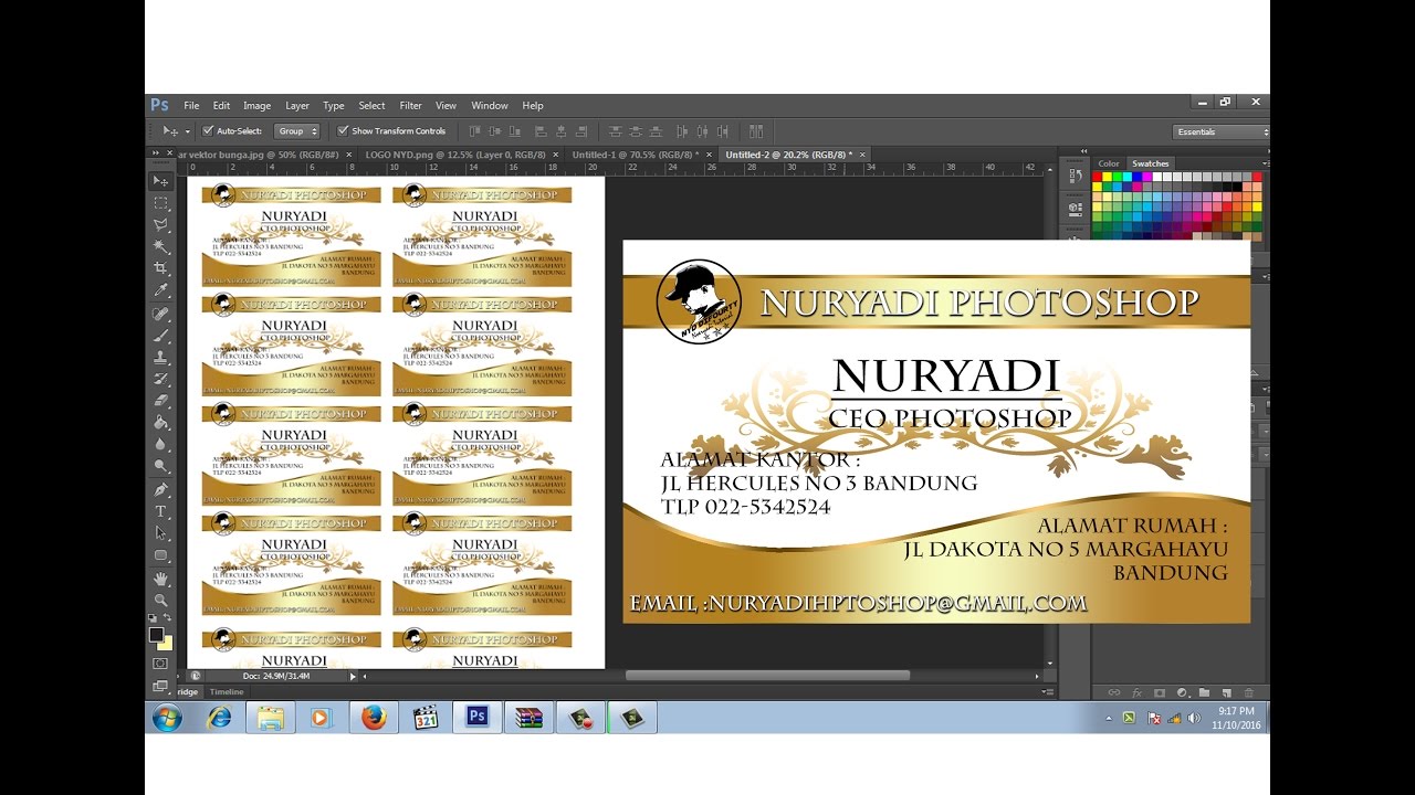 Detail Desain Kartu Nama Bunga Nomer 44