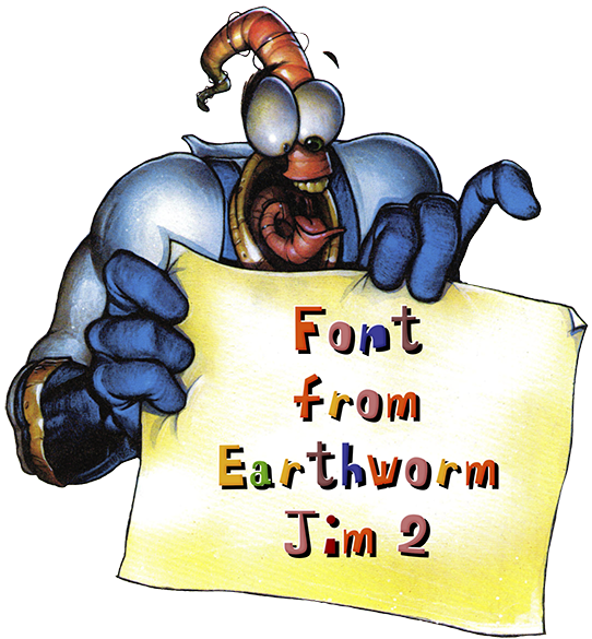 Detail Earthworm Jim Font Nomer 2