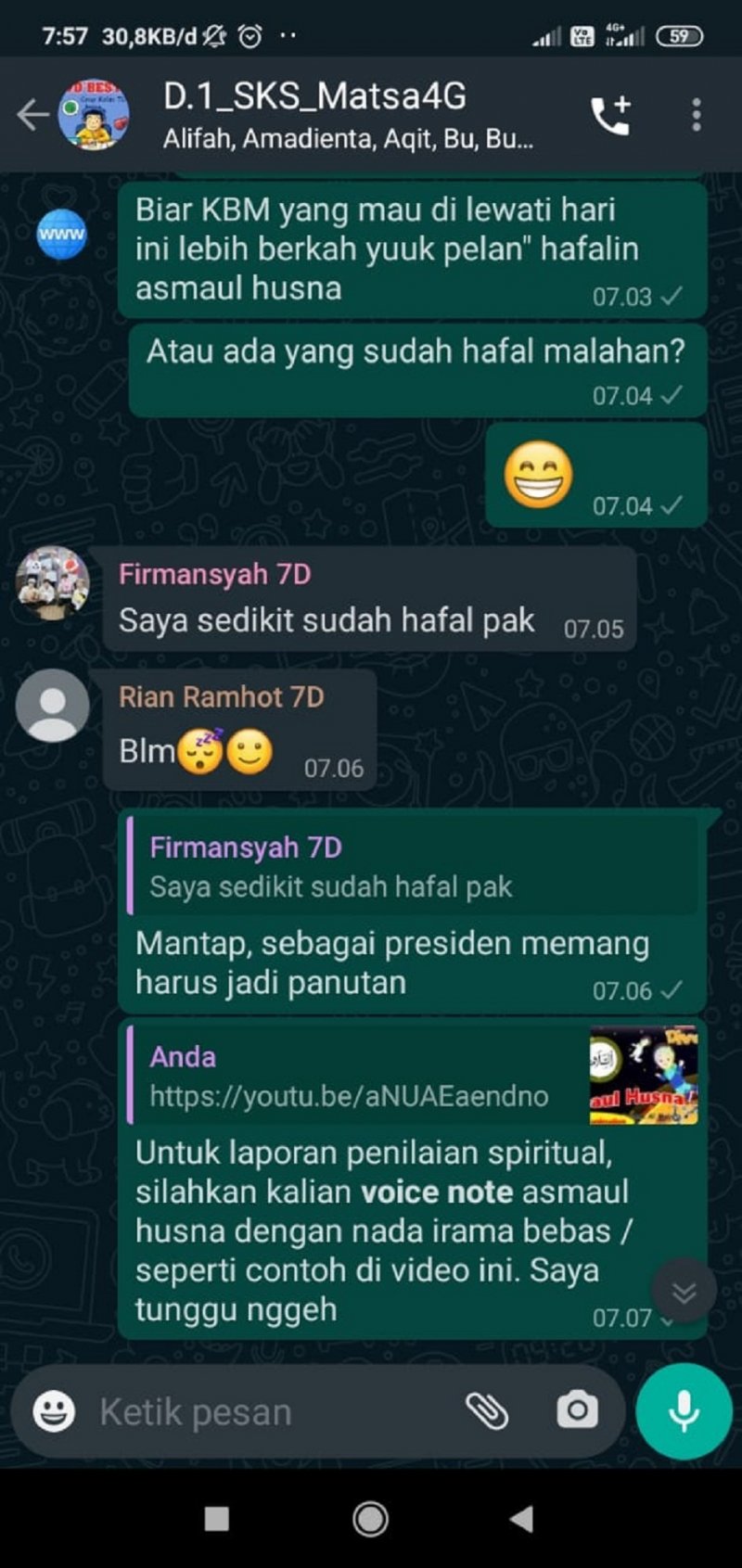 Detail Asmaul Husna Agar Menjadi Juara Kelas Nomer 6