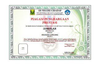 Detail Blanko Piagam Penghargaan Juara Kelas Nomer 9