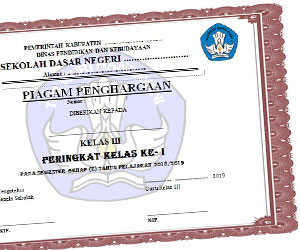 Detail Border Piagam Penghargaan Juara Kelas Nomer 8